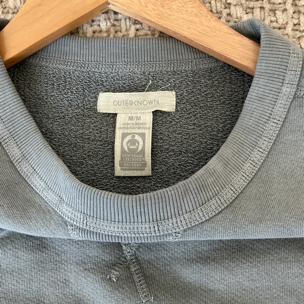 Outerknown Medium Gray Long Sleeve Sweatshirt Sto… - image 4